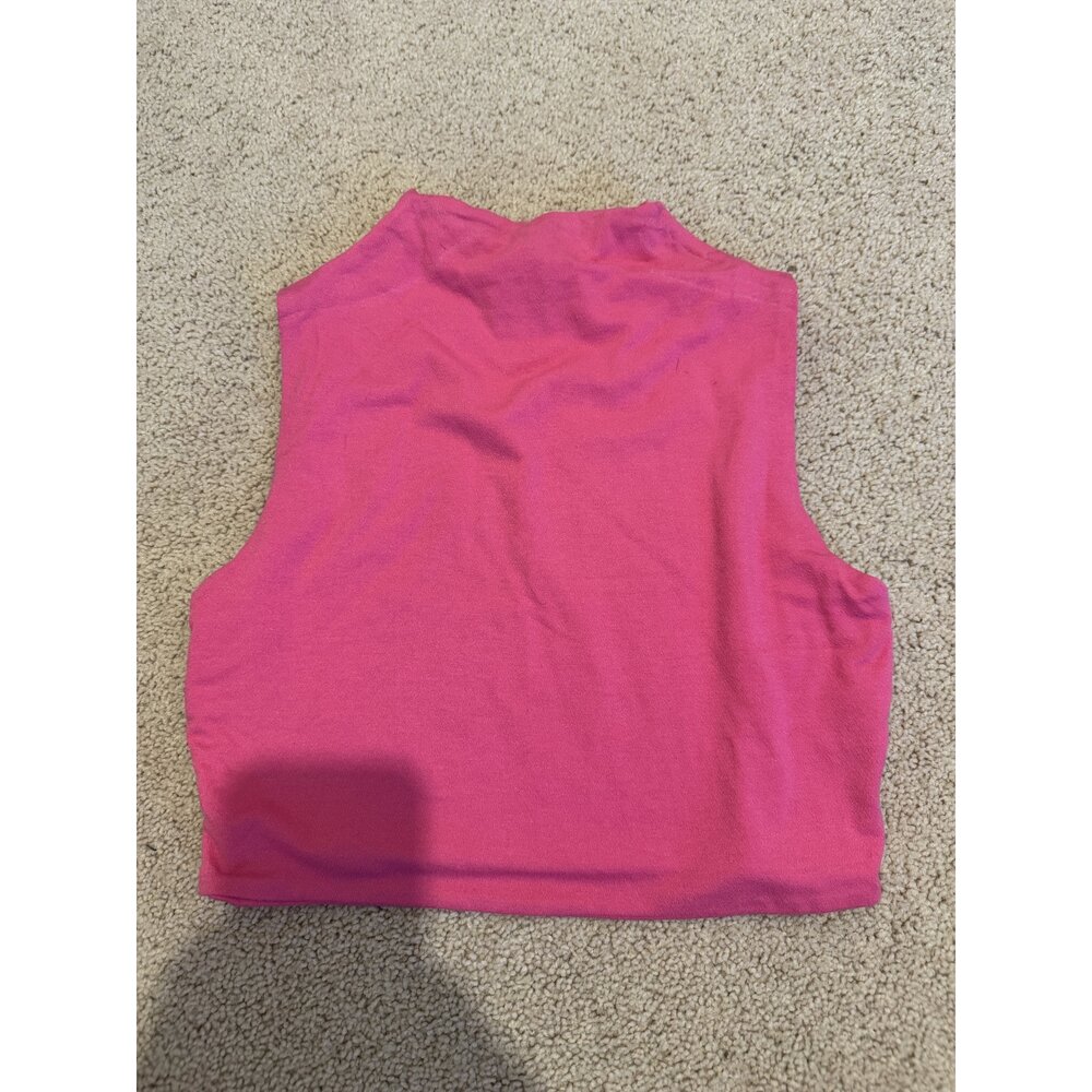 Naked Wardrobe Short Sleeve Knit Top - Size M - Fuchsia